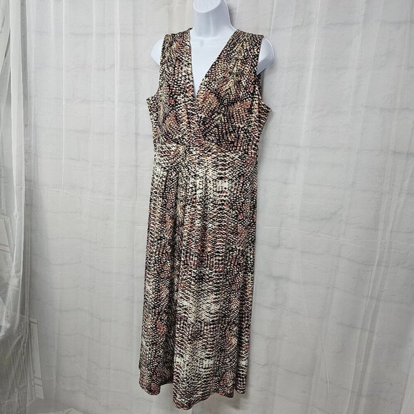 Kasper Dress Grunge Maxi Sleeveless Whimsigoth Snakeskin Green Orange LP - Picture 5 of 10